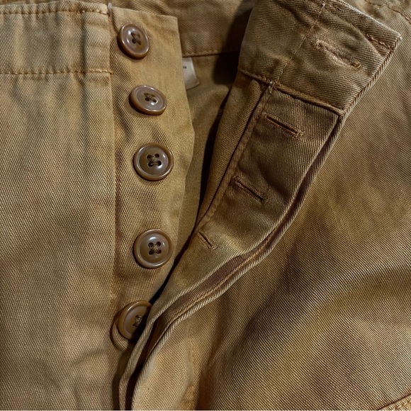 Women’s Button Fly Wide Leg Cargo Pants Universal Thread Yellow Size 14 - Picture 5 of 6